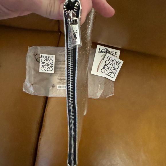 YSL Silver Star Makeup Pouch NWT - Picture 3 of 4